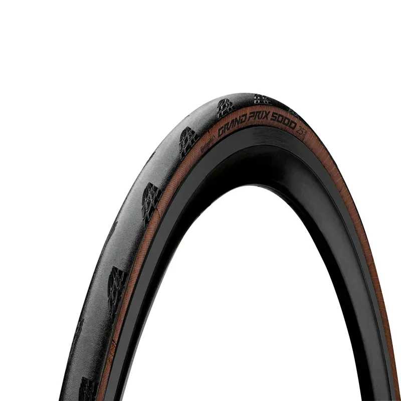 Continental Grand Prix 5000 Tire - 700 X 25 Clincher Folding Black/Transparent BlackChili Vectran Breaker LazerGrip ACT Black/Transparent 700 x 25