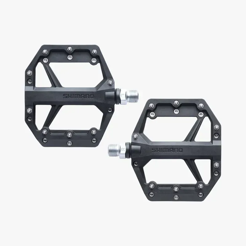 Shimano PD-GR400 Deore MTB Trail Flat Pedals in Black-1