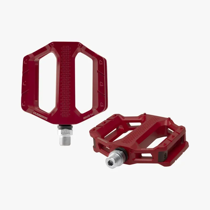 Shimano PD-EF202 Shimano Flat Pedals in Red